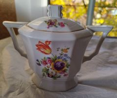 Vintage Porzellan Tschechoslowakei R.G Krone Zuckerdose