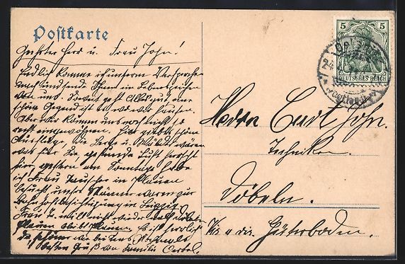 Ansichtskarten: Oelsnitz i. V., Zeppelin über der Ortsc – Gebraucht aus Berlin von bartko-reher 1