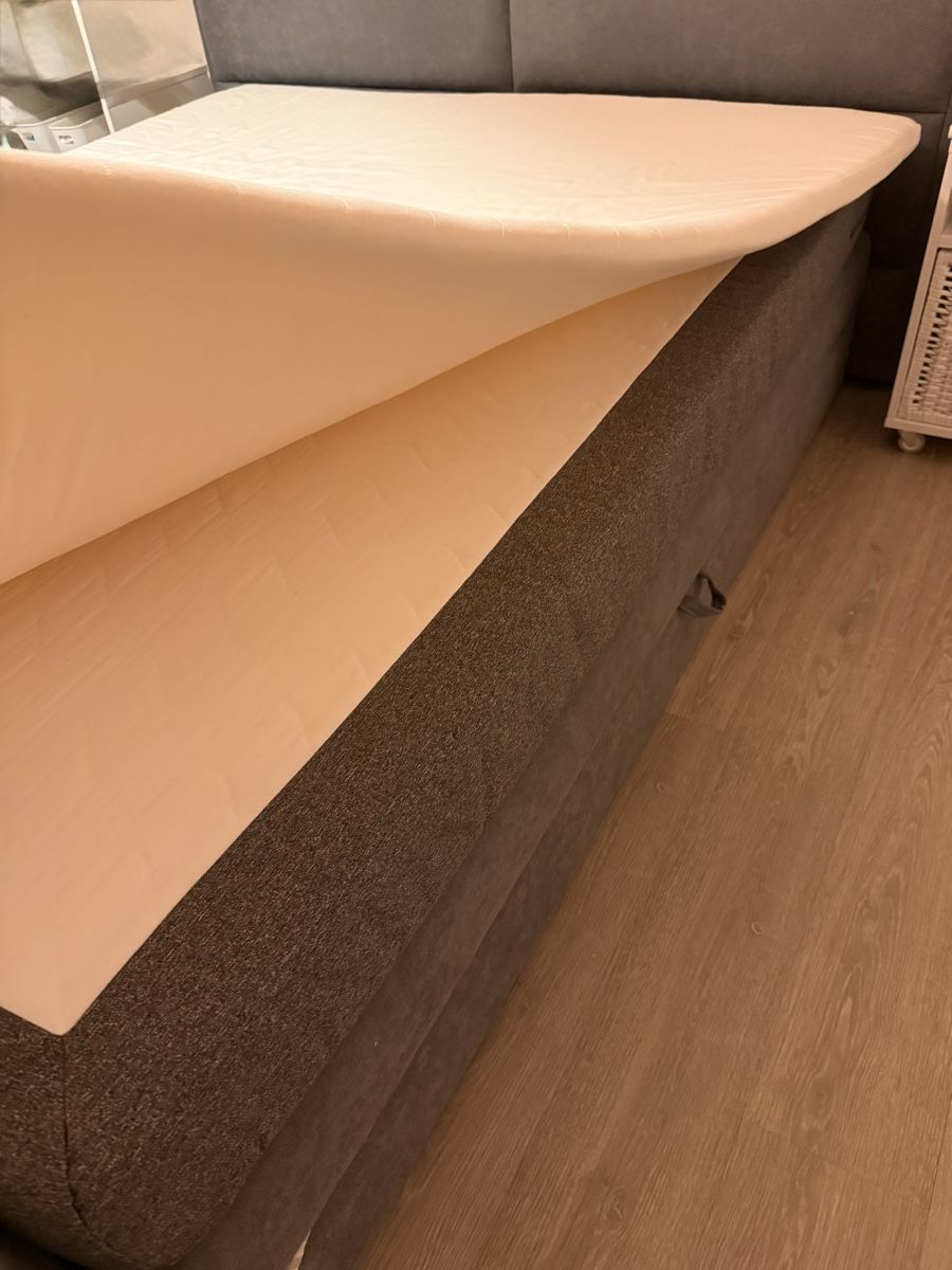 Betten: Lit boxspring 160x200cm gris avec rangements – Gebraucht aus Châtel-St-Denis von lis_c627 1