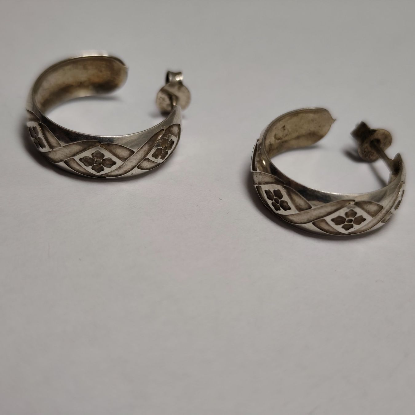 Orecchini pendenti & Orecchini a lobo: Vintage Silver silber Stud Earrings Boucles d'Oreilles #A3 – Usato da Châtelaine venduto da Tropic.Watch2