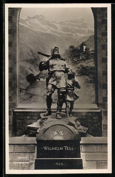 Cartes postales: AK Altdorf, Wilhelm Tell Denkmal – D'occasion à Berlin par bartko-reher