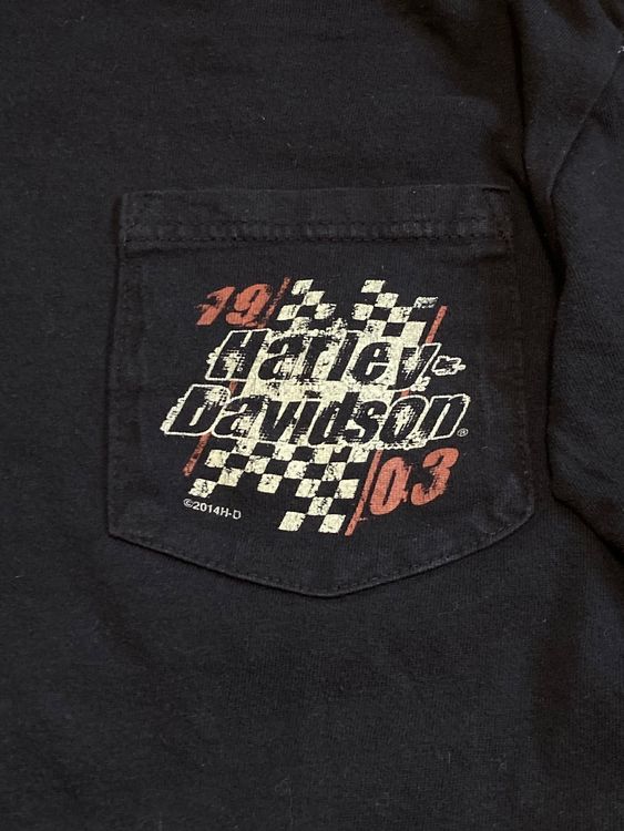 Harley-Davidson T-shirt: 2014 LS Pocket T-Shirt Harley Davidson Rhein-Neckar 4 Prints – Usato da Lausanne venduto da le_souk 2