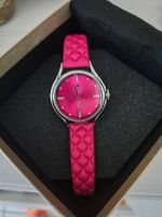 Damenuhr HELENA VERA pink, mit Lederarmband, neuwertig