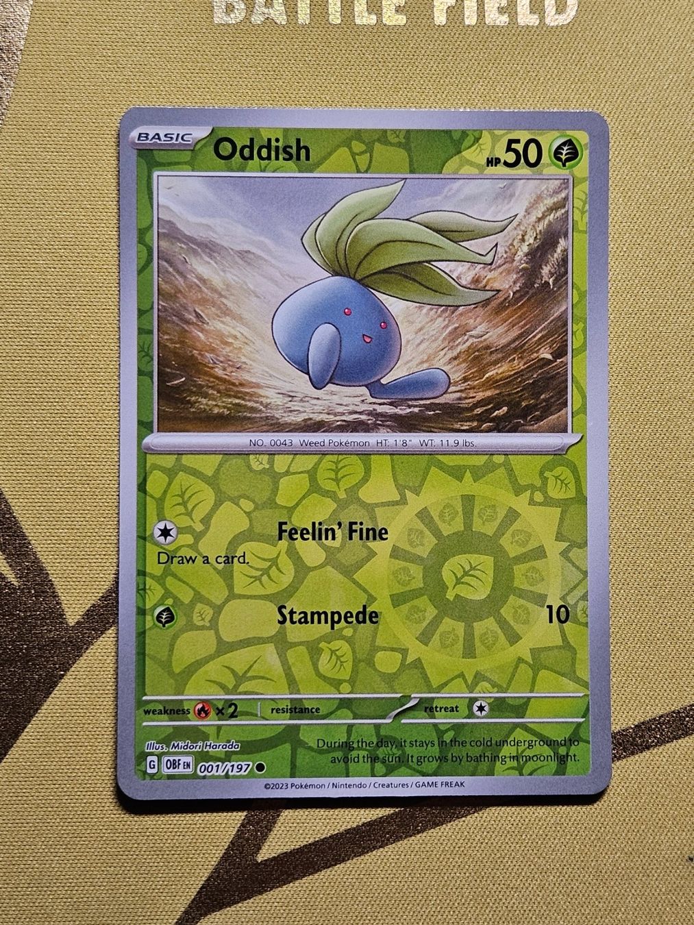 Pokémon Carte collezionabili: Obsidian Flames - Oddish 1/197 EN – Usato da Bellinzona venduto da Pokemarco