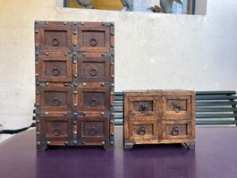2 Antike Box Truhen aus Holz