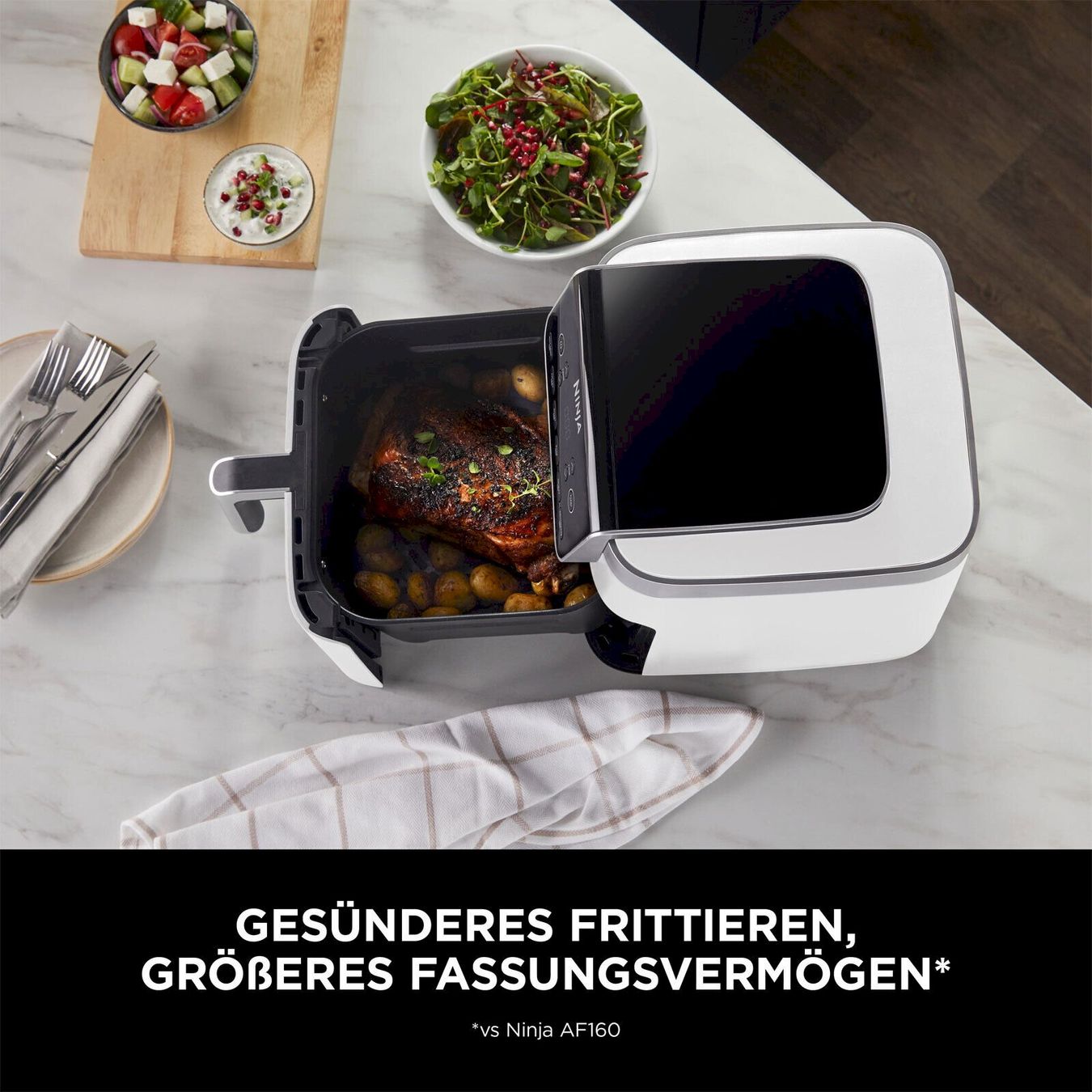 Küchengeräte: Ninja AF180EUWH Heißluftfritteuse Weiß – Neu und originalverpackt aus Bottighofen von zaap 3