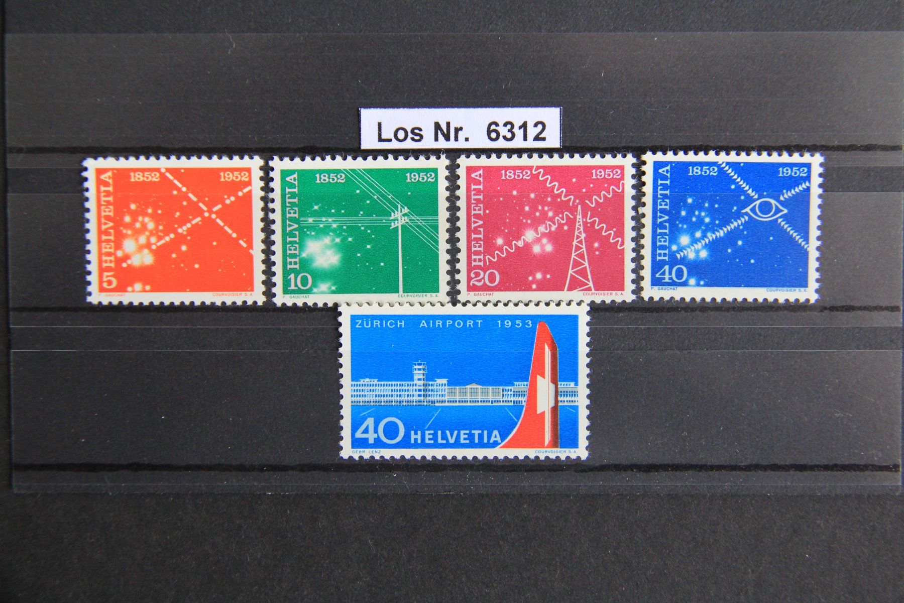 Tutti i francobolli: CH 1952+53 Serien Postfrisch                        Los 6312 – Usato da Volken venduto da jukon65