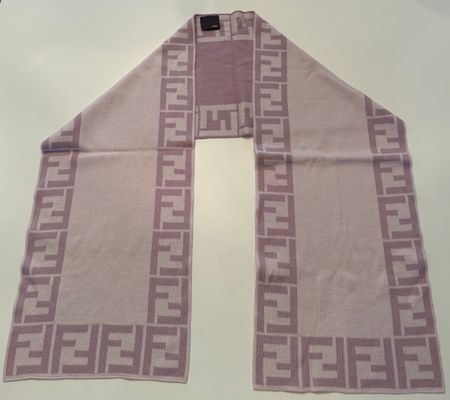 Fendi Wollschal, Made in Italy, Lila, 150 x 28 cm