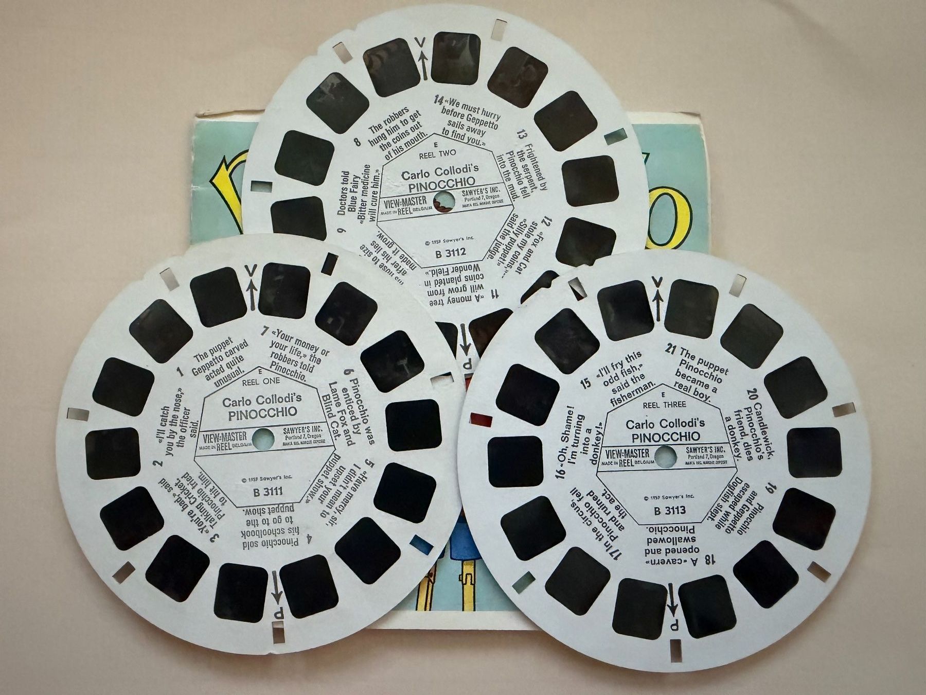 View-master Giocattoli: View-Master 3D: Nr. B 311 PINOCCHIO – Usato da Tegerfelden venduto da siebenmacky 3