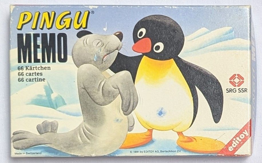 Giochi: Vintage Pingu Memo - Editoys - 1991 – Usato da Wängi venduto da ABIZONE-86