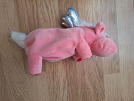 Süsses Einhorn Stofftier mit Reissverschluss, Top Zustand!