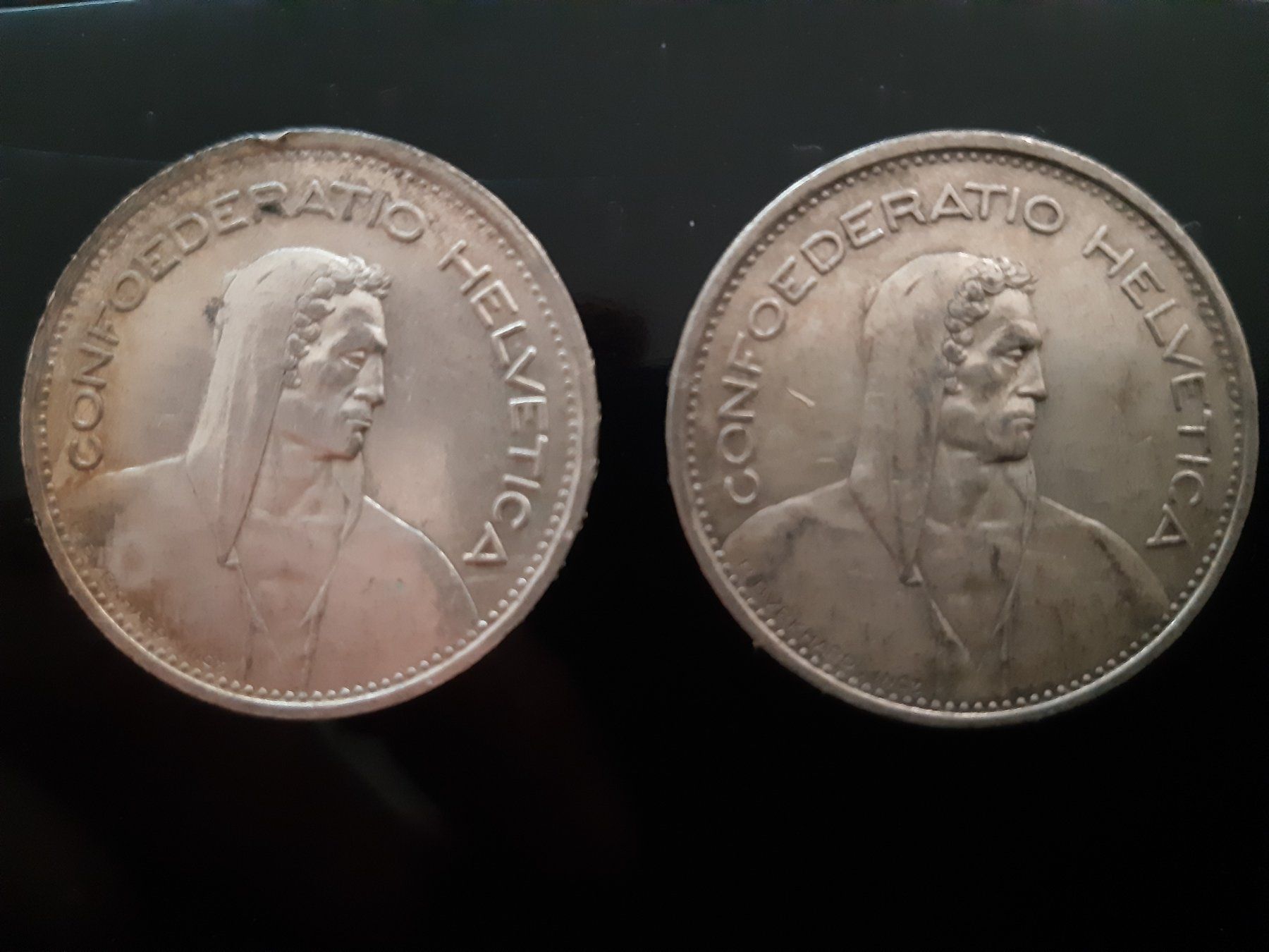 Metalli preziosi: Schweiz, 2 x 5 Fr , 1967 , Erh. s.scan – Usato da Caslano venduto da Enrico15 1
