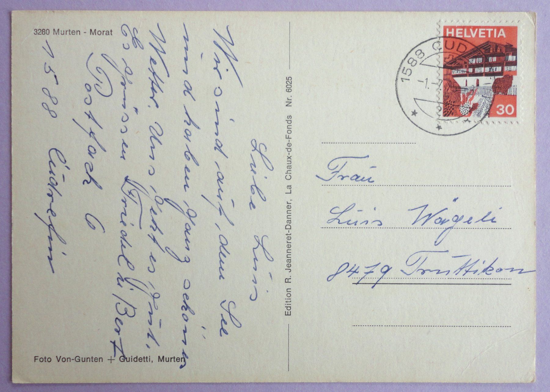 Cartoline postali: Murten - Morat – Difettoso da Fétigny venduto da Billy2miny 1