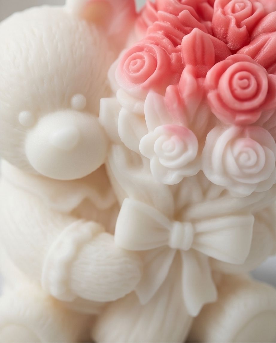 Kerzen: Kerzenständer Bär mit Blumenstrauss neu – Neu und originalverpackt aus Unterentfelden von Byhnluxury 1