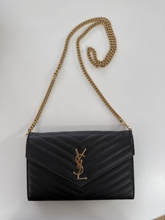 Saint Laurent Tasche Schwarz mit Gold