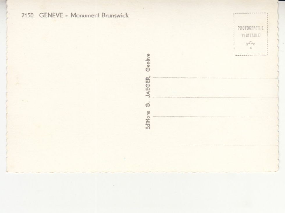Cartoline postali: Genève Brunswick ca. 1950, coloriert – Usato da Bürglen TG venduto da StampGraf 1