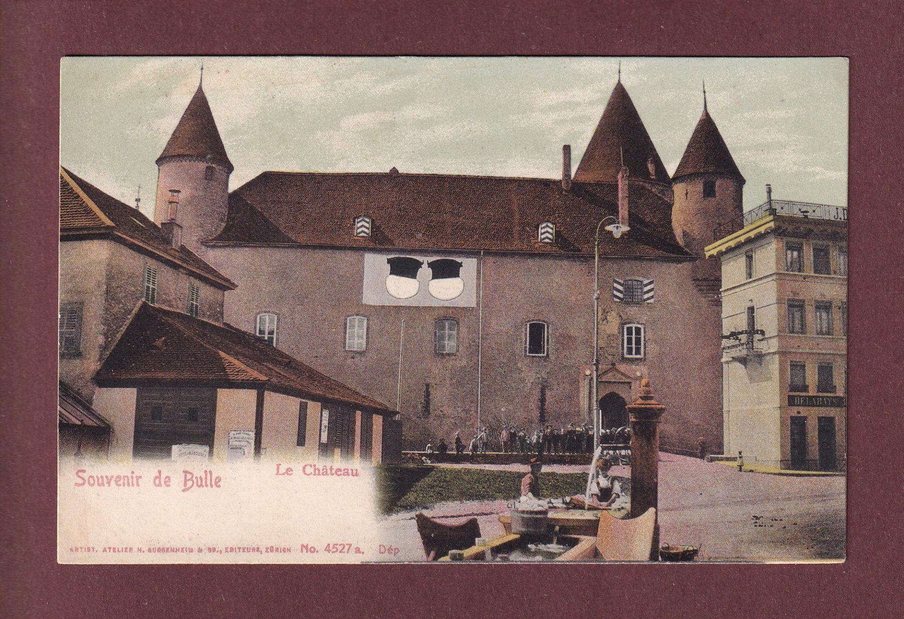 Cartoline postali: Souvenir de BULLE - Le Château – Usato da Pully venduto da nicecards