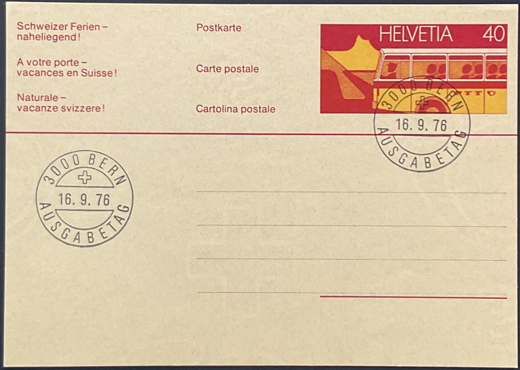 Tutti i francobolli: PTT Bildpostkarten mit Ausgabetagstempel – Nuovo (secondo la descrizione) da Luzern venduto da 19primeln 4