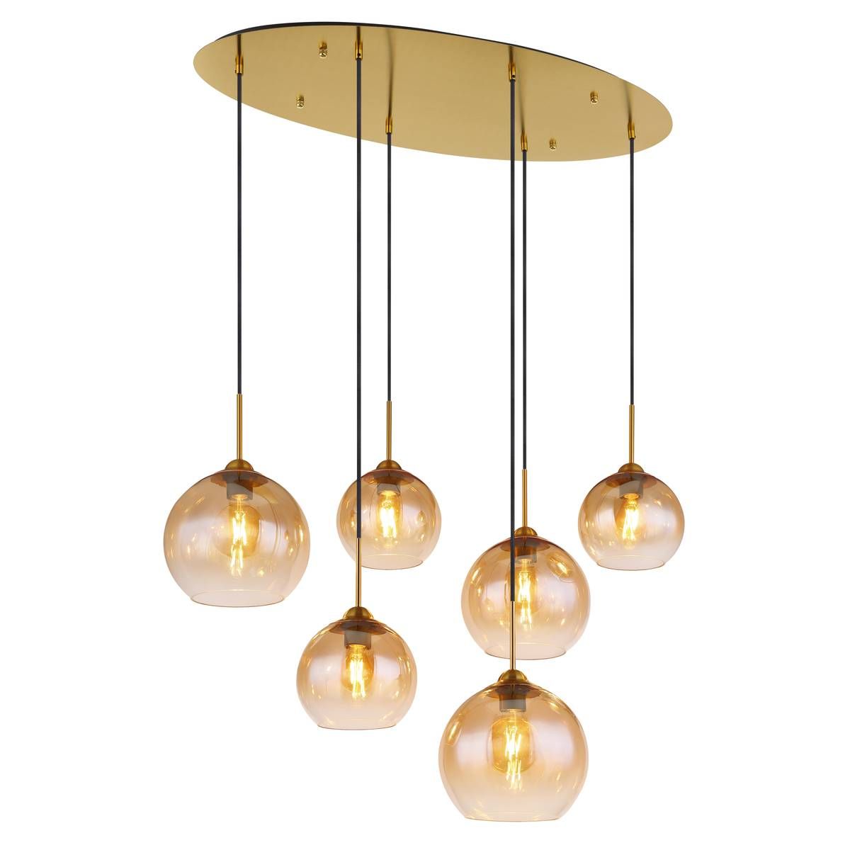 Lampadari & plafoniere: Pendelleuchte Glas, Amber, 98 cm x 48 cm – Nuovo (secondo la descrizione) da Kreuzlingen venduto da Smart-Light
