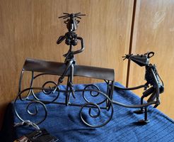 Weinflaschenhalter Metall Mäuse Flame Homeware England