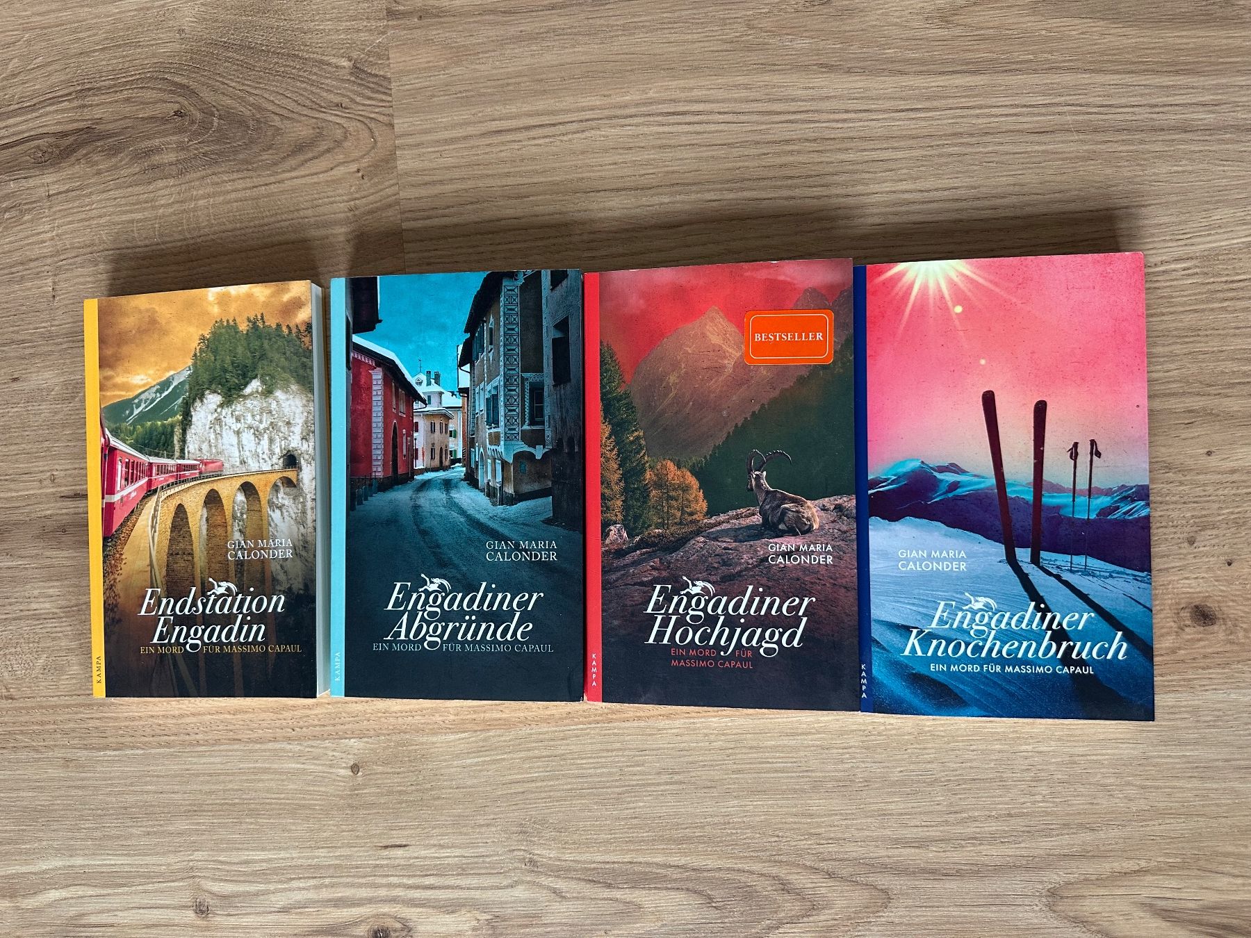 Libri: 4x Gian Maria Calonder Engadinkrimis – Usato da Vinelz venduto da Madchen