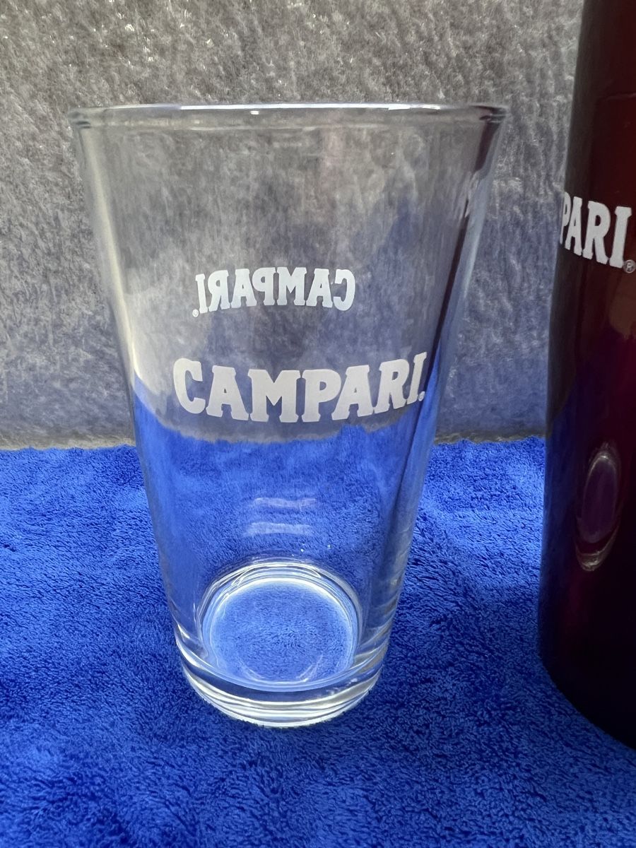 Küchengeräte: Campari Shaker & Glas Set, Bar-Zubehör – Gebraucht aus Rotkreuz von Migu2012 2