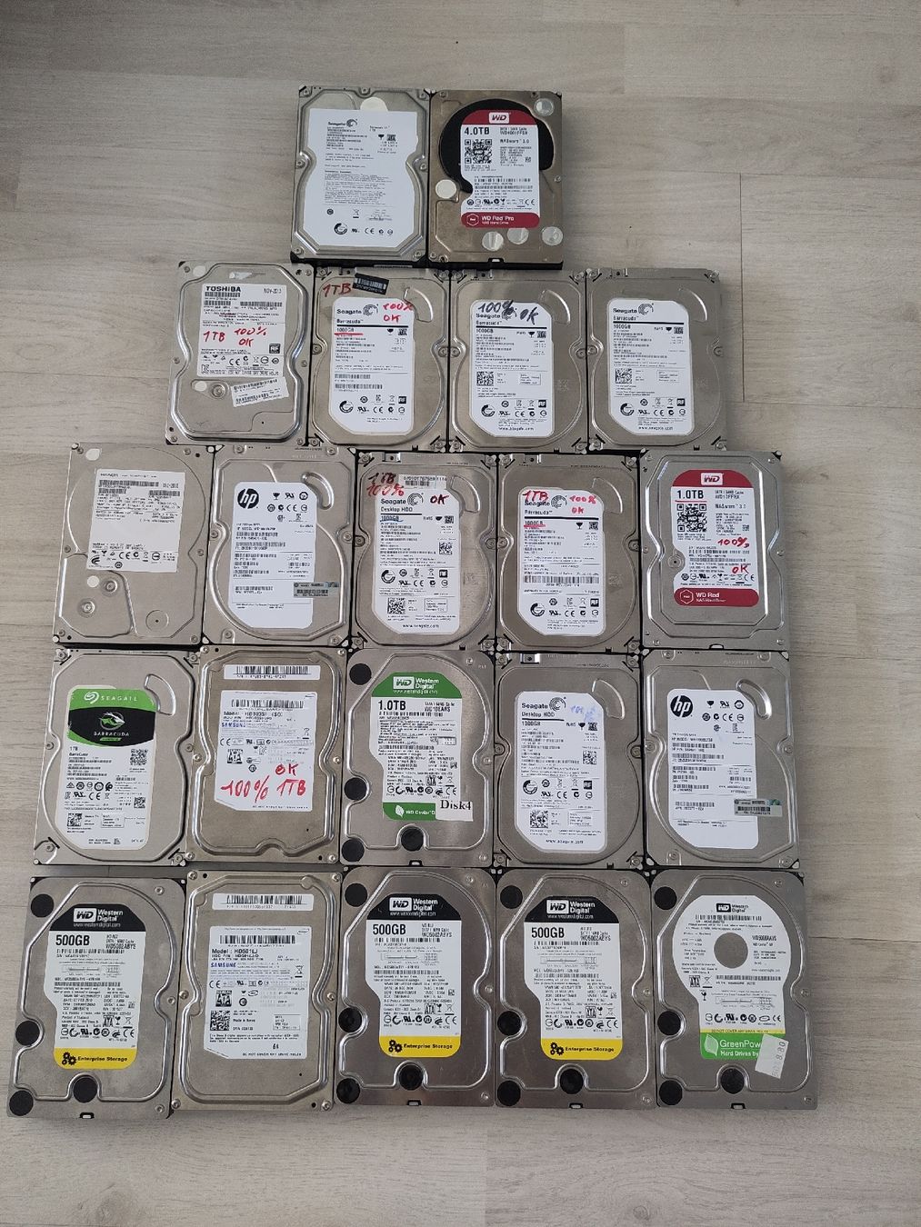 Harddisks: 21x 3.5" HDD 0.5TB - 4TB – Defekt aus Sargans von sve_hjs5