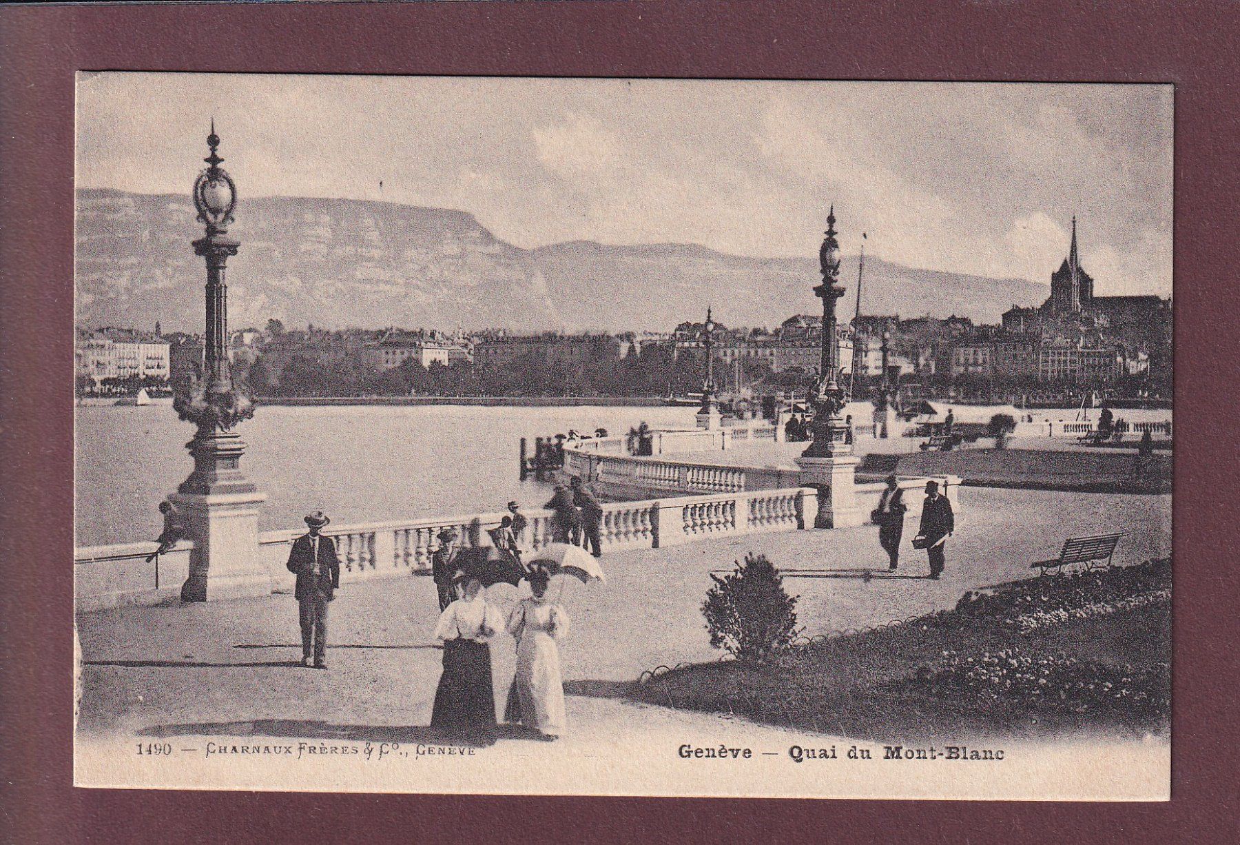 Cartoline postali: GENEVE - Quai du Mont-Blanc - Animé – Usato da Pully venduto da nicecards