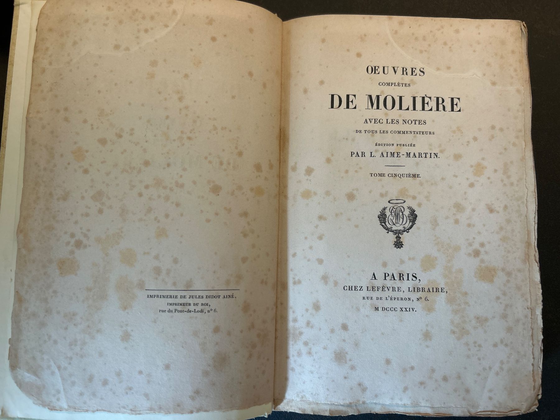 Libri: Œuvres complètes de Molière tome V – Usato da Céligny venduto da isa_lgy2 9