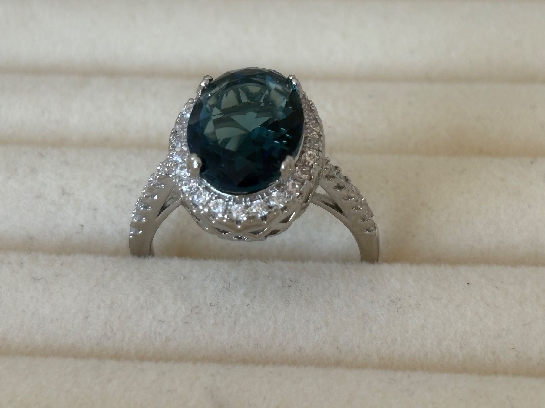 Anelli: Luxus Elegante Gr.19/9 Ring Farbe: Silber /blau – Nuovo (secondo la descrizione) da Biel-Bienne venduto da Roserosse13 6
