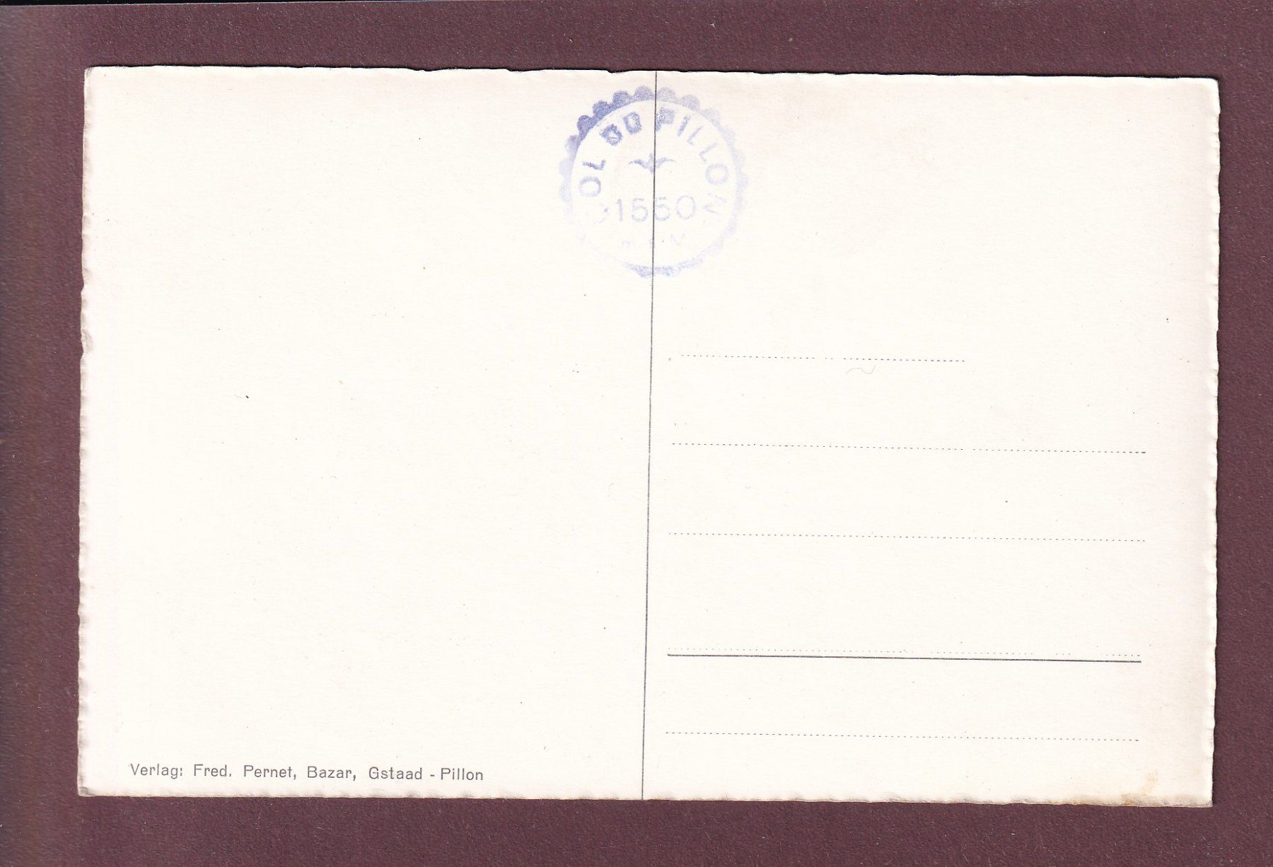 Cartoline postali: Col du PILLON - Oldenhorn – Usato da Pully venduto da nicecards 1