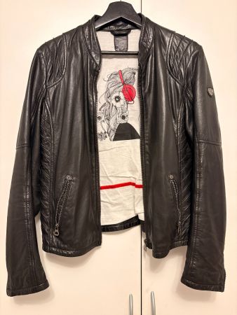 Leder Jacke, Damen, Gr. M, Schwarz von Mauritius Gipsy