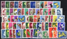 Pro Juventute 1948-62, komplette Serien, Schmetterlinge etc.