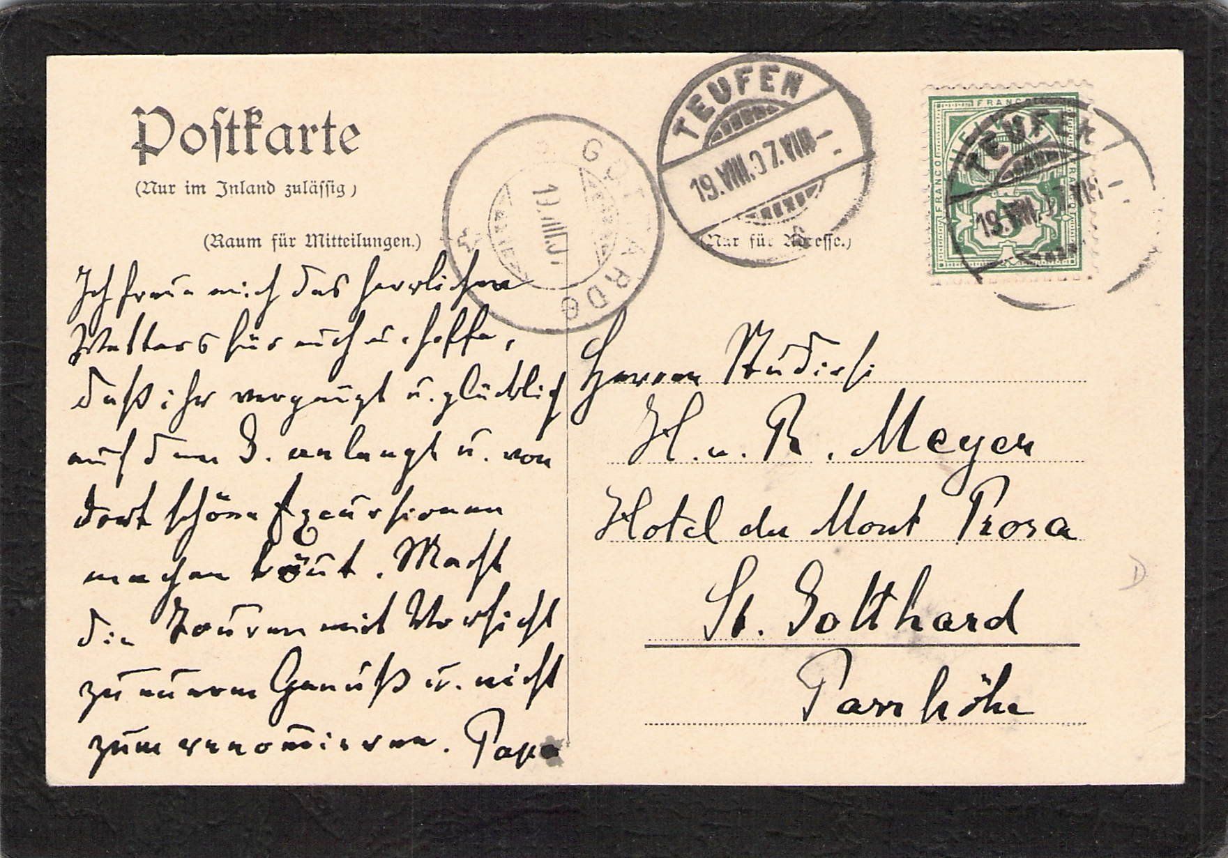 Cartoline postali: Bühler AR , Frohe Buche , gel. 1907 – Usato da Reichenburg venduto da Pipo-67 1