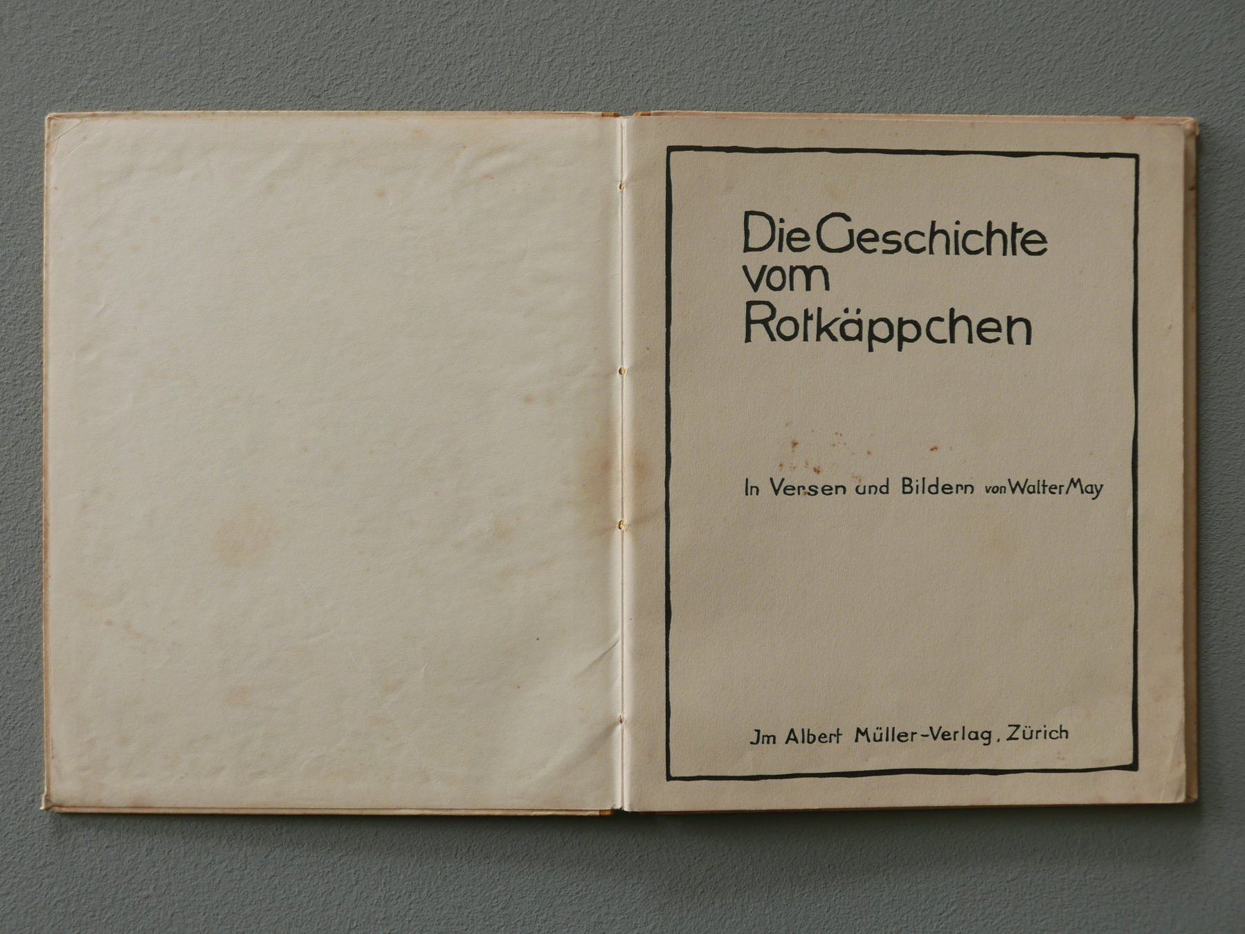 Bücher: DIE GESCHICHTE VOM ROTKÄPPCHEN 1940 – Gebraucht aus Balgach von Zwischenraum 1