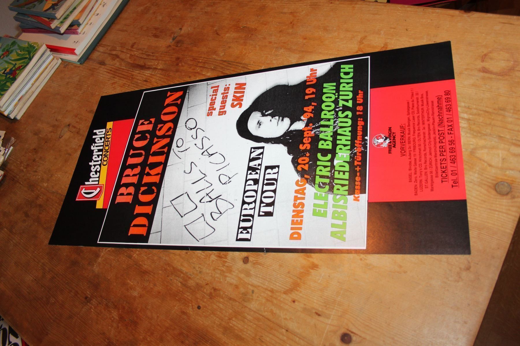 Dischi in vinile: BRUCE DICKINSON Konzert Poster 1994 ORGINAL motorhead – Usato da Pfaffhausen venduto da mono_rec 2