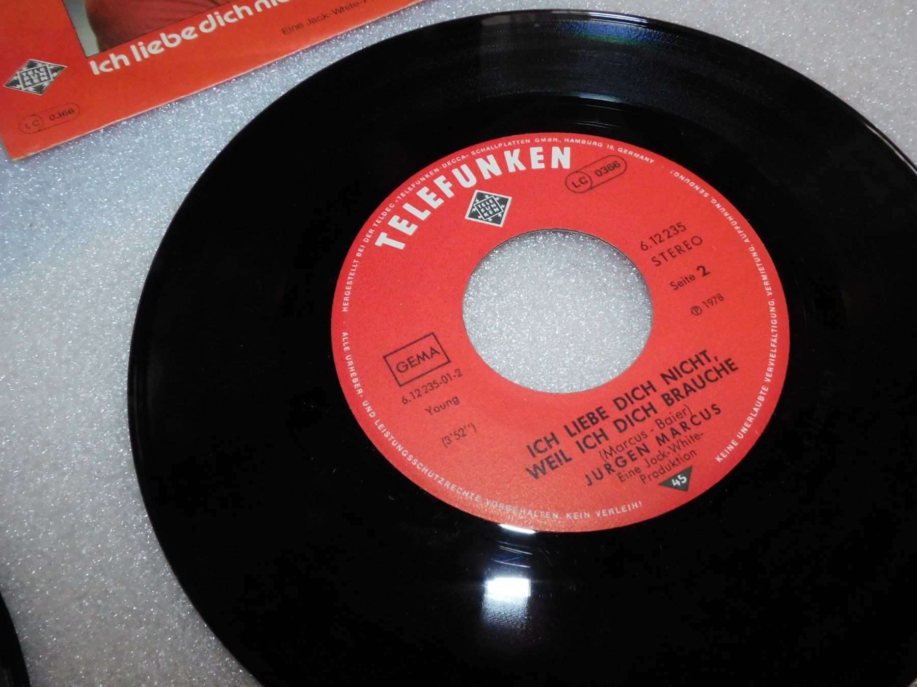 Schallplatten: Single Schlager - Dorthe - 1968  Single Jürgen Marcus - 1978 – Gebraucht aus Sursee von 76 1