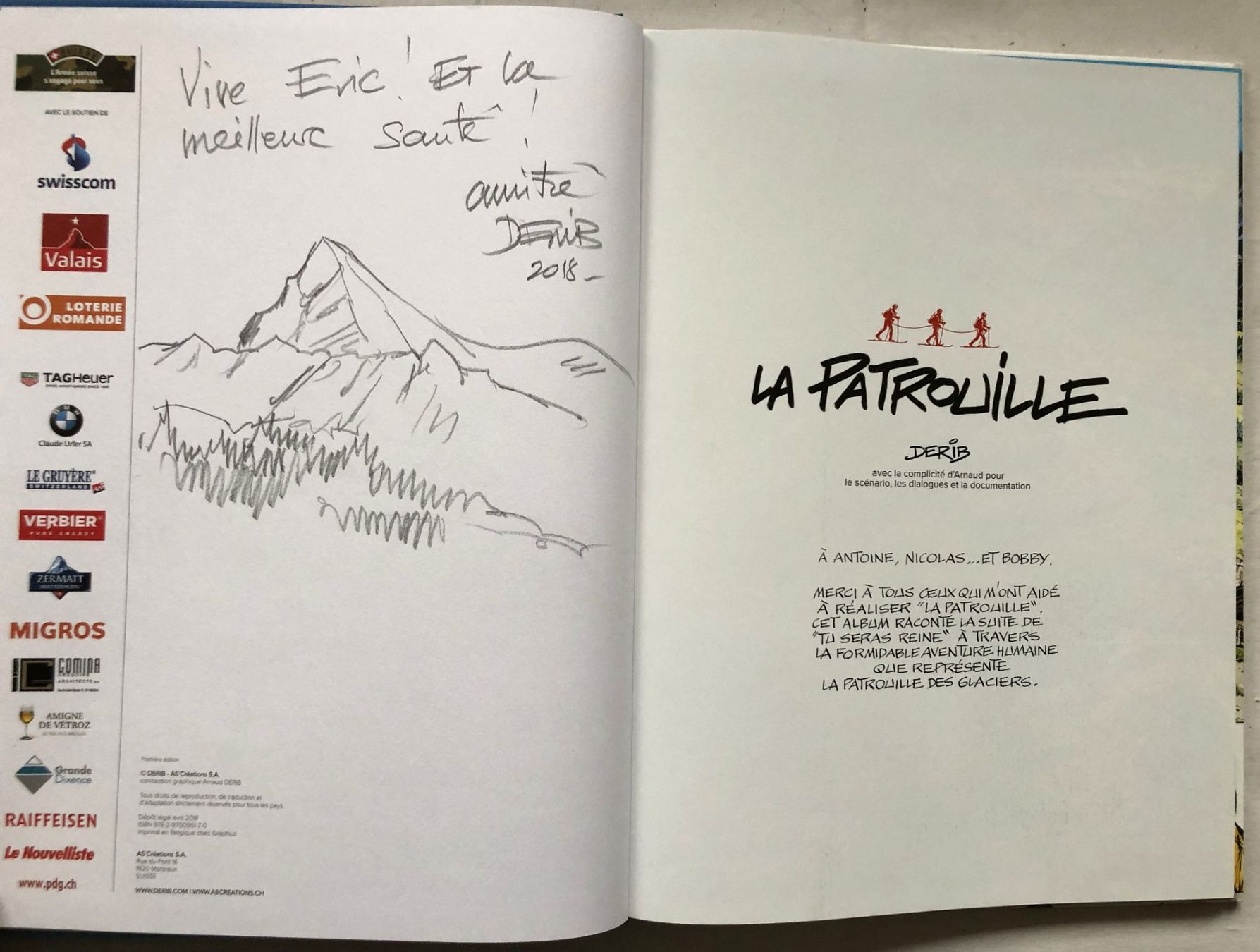 Fumetti: LA PATROUILLE - EO - incl. Dessin originale de Derib – Usato da Schaffhausen venduto da durruti 1