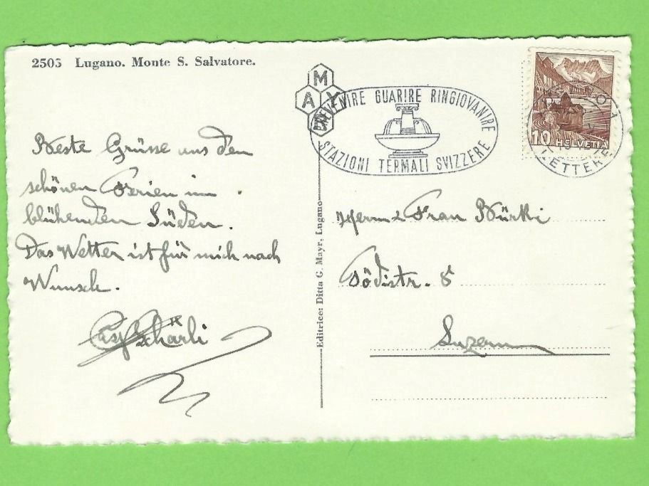 Cartoline postali: Lugano, Monte S.Salvatore – Usato da Zürich venduto da t24_de 1