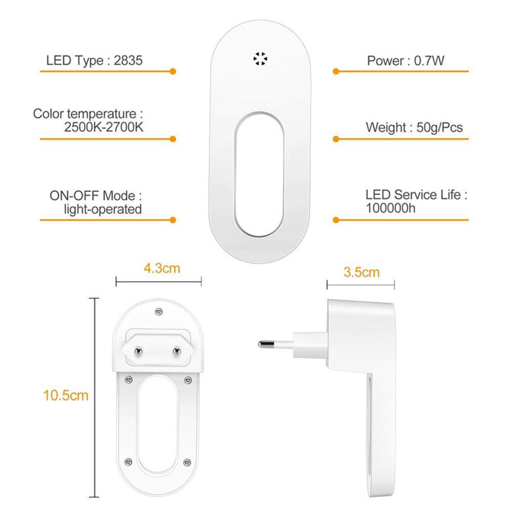 Lampade: LED Nachtlichter mit Sensor 2er Pack – Nuovo e nell'imballaggio originale da Diepoldsau venduto da preisparadies-ch 2
