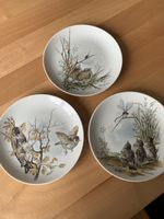 3 Vogel-Wandteller Kaiser Porzellan, sehr fein!