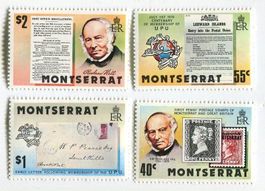 Briefmarken One Penny Black. Montserrat
