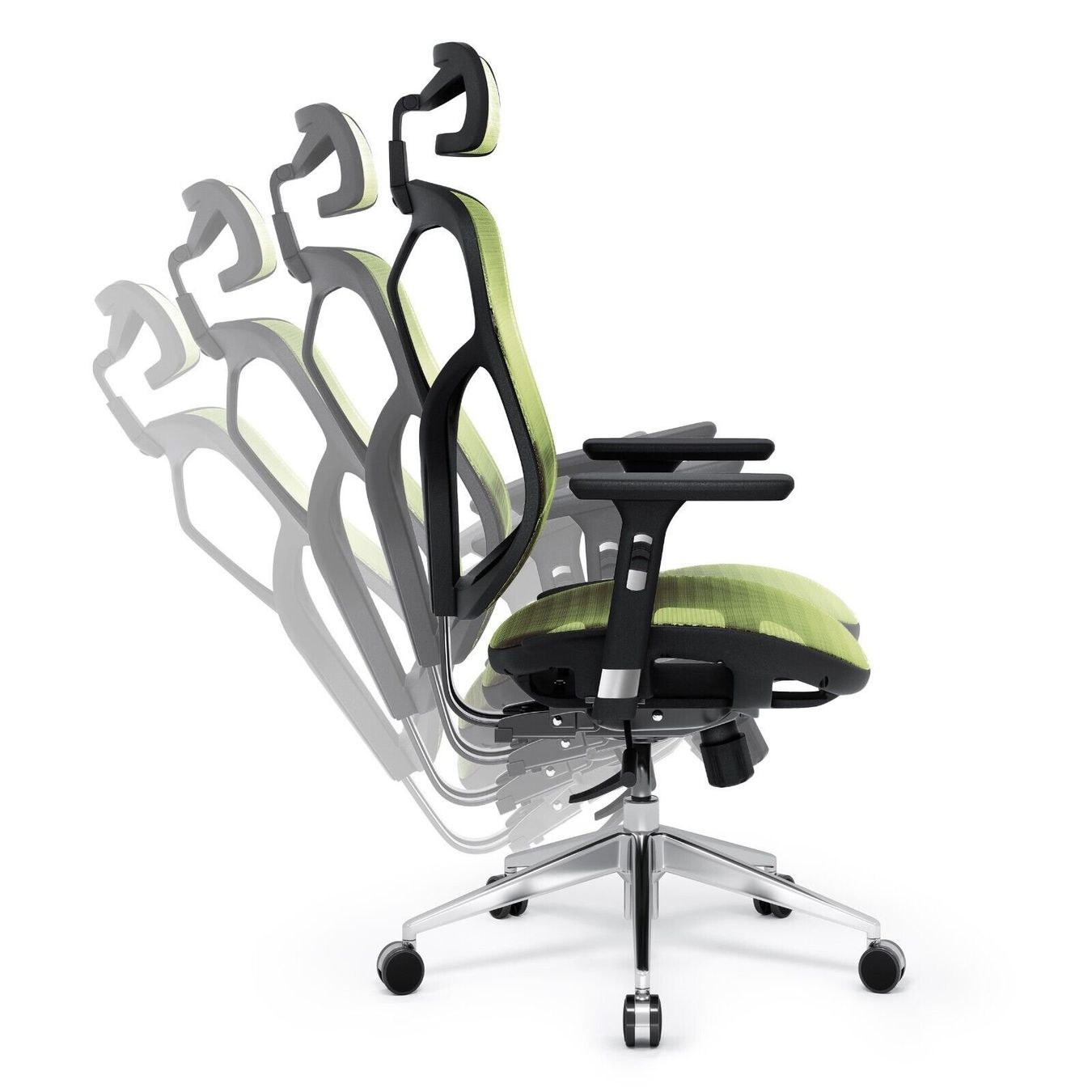 Sedie: Ergonomischer Schreibtischstuhl Diablo V-Basic -Schwarz-Grün – Nuovo e nell'imballaggio originale da Wallenwil venduto da toesstal-vertrieb 4