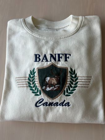 Sweatshirt in Gr. L, ecru