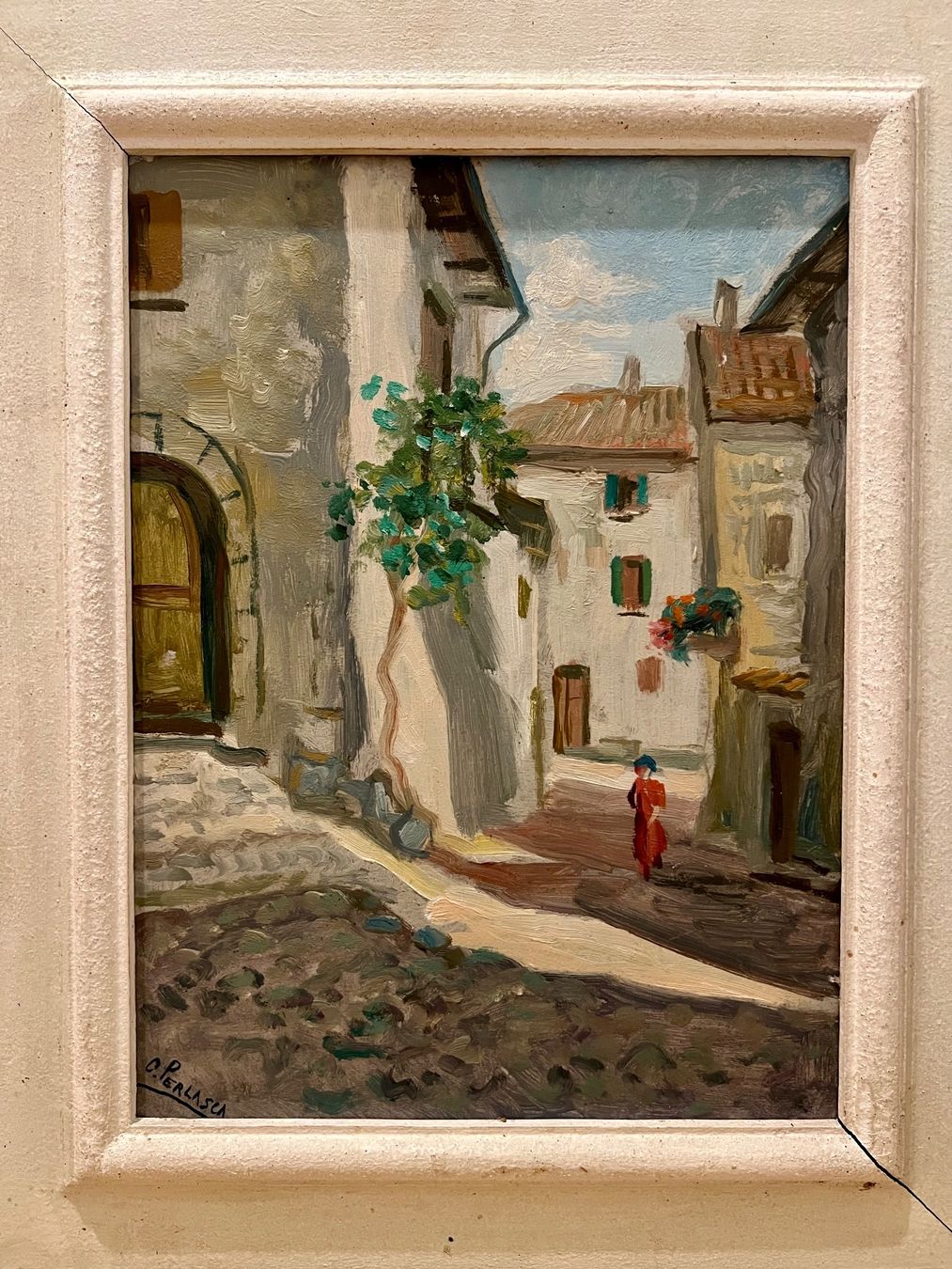 Dipinti: original Oel Gemälde Rustico Ticinesi Morcote O. Perlasca – Usato da Bern venduto da bergsee-copyright 1