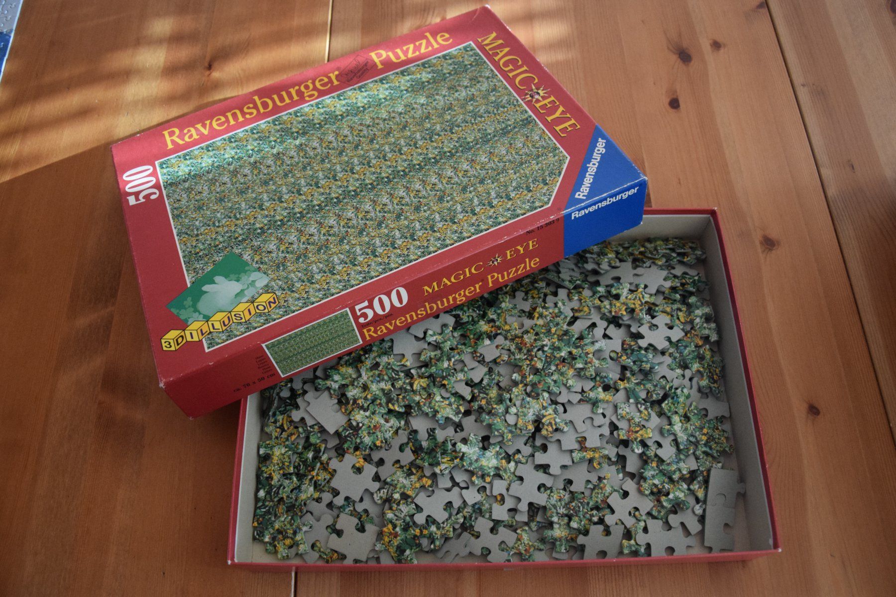 Ravensburger Puzzles: Puzzle Ravensburger 500 Teile - 3D Illusion Magic Eye – Gebraucht aus Mezzovico von  1
