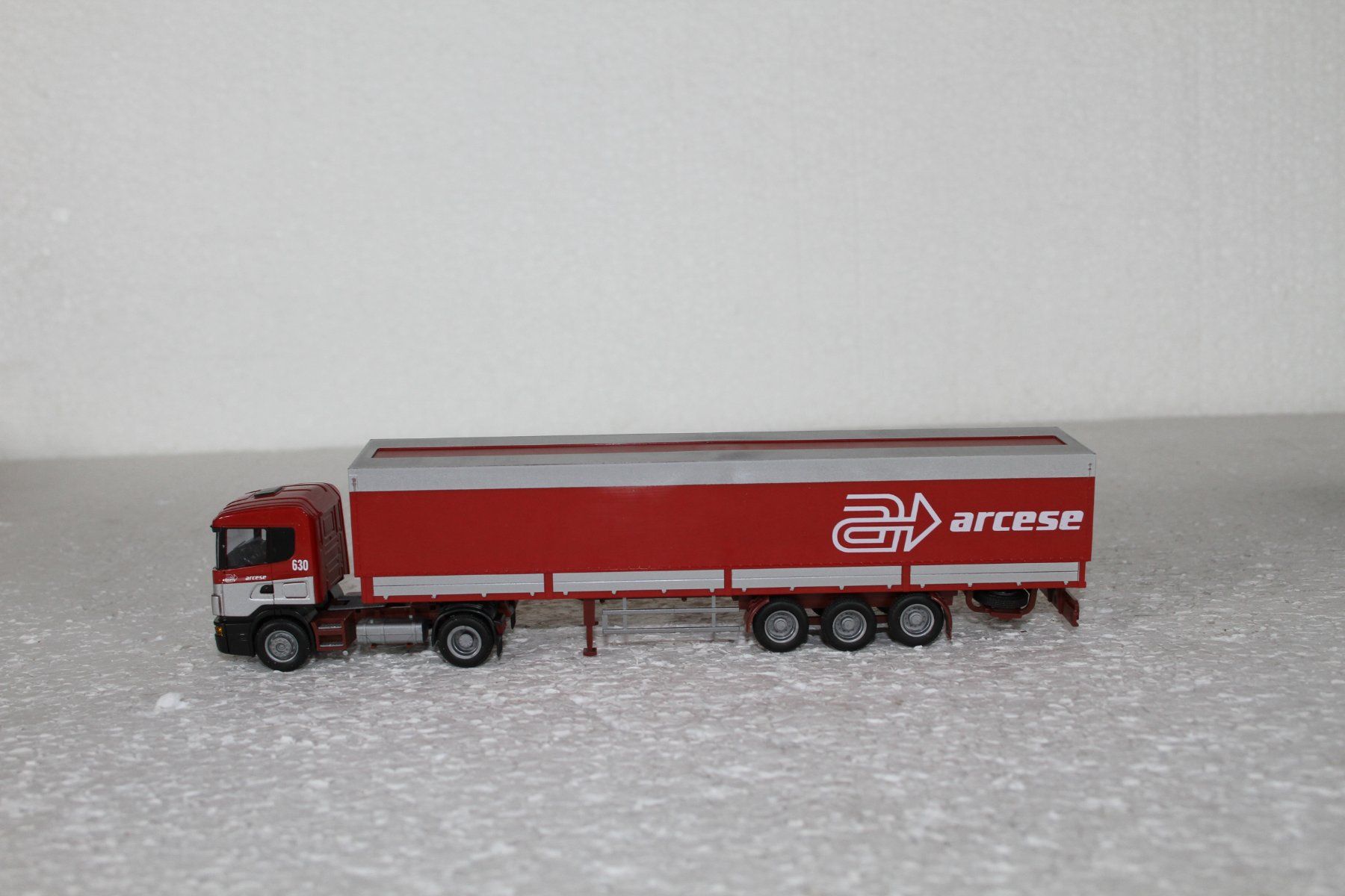 Herpa Modellini d'auto: Herpa Scania Sattelzug 630 arcese – Usato da Triesen venduto da cor_62ts 4