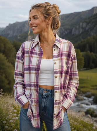 Neue warme & stylische Bluse / Hemd von Marco Polo Gr.38