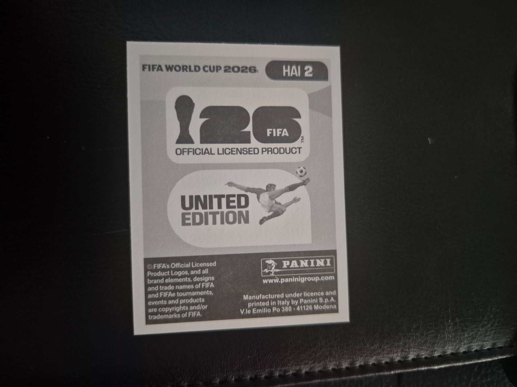 Panini Carte collezionabili: Panini WM 26 HAI 2 – Nuovo (secondo la descrizione) da Rorschacherberg venduto da AJ3108 1