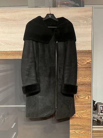 Mantel Jacke Echt Pelz